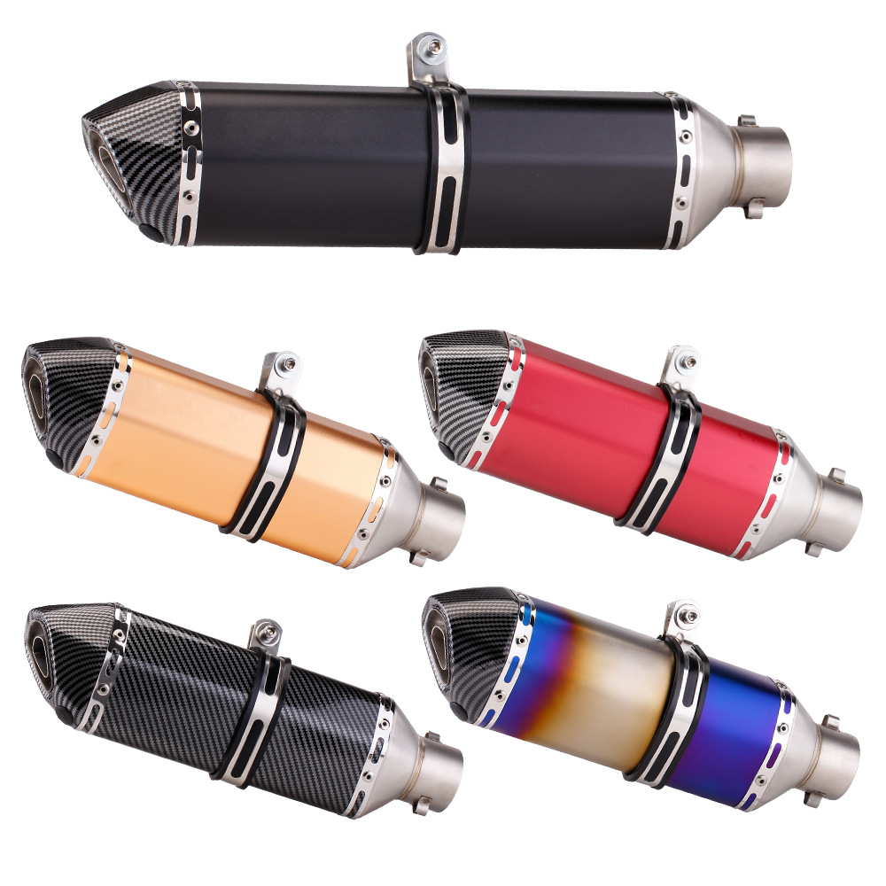 Motorcycle Scooter Ghost Fire Rs100 Qiaoge Jinzhan 6 Gy6 Universal Exhaust Pipe Tail Section Modification Small Hexagon