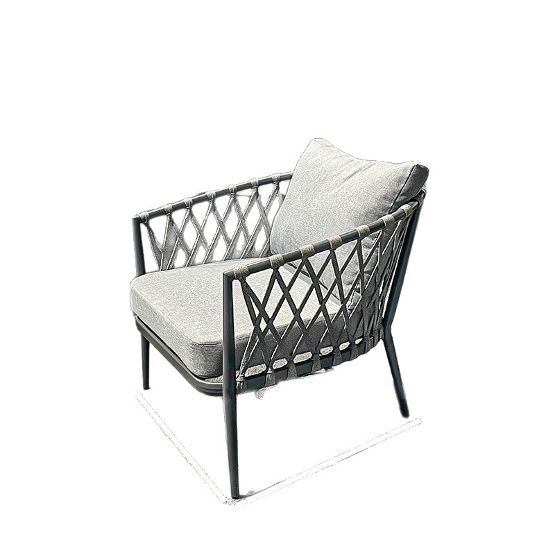 Casual sofá patio villa silla de caña casa hotel jardín terraza combinación interior y exterior silla de caña trenzada