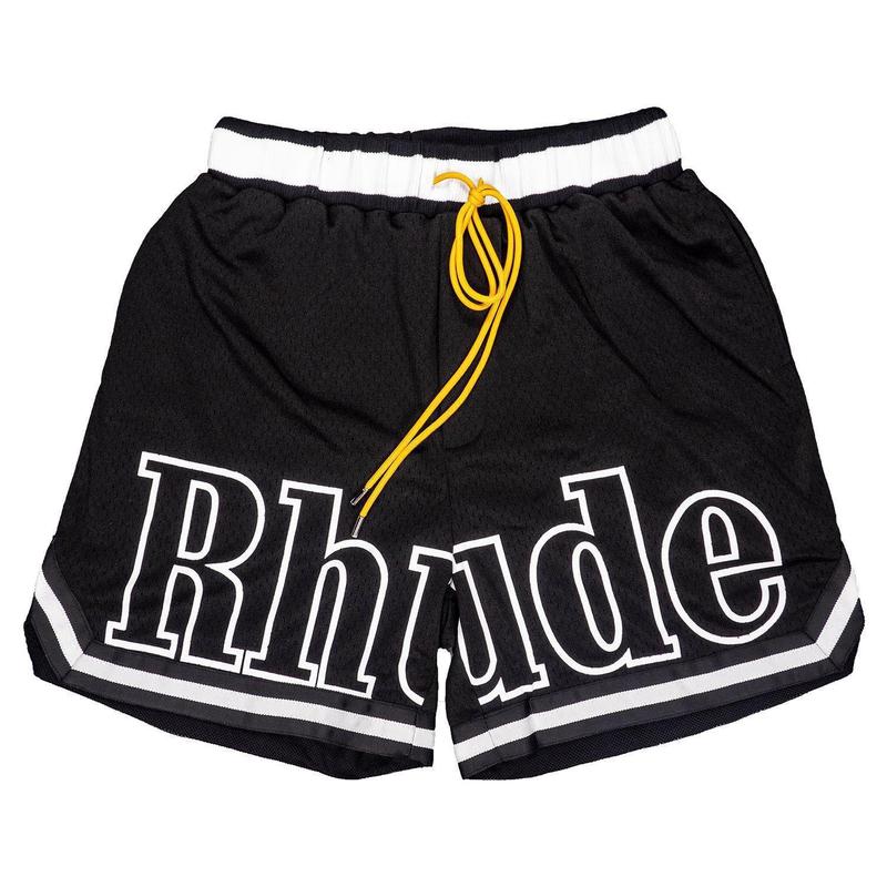 RHUDE ショーツ フォグ ハイストリート トレンド ブランド 巾着 3m レタープリント ヒップホップ ビーチ 5点式バスケットボールパンツ 男女兼用 ヒップホップ|undefined