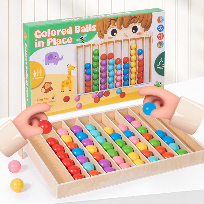 Educación temprana de madera para niños juegos de color color de jardín de infantes clasificación cognitiva práctica juguetes de entrenamiento de capacidad