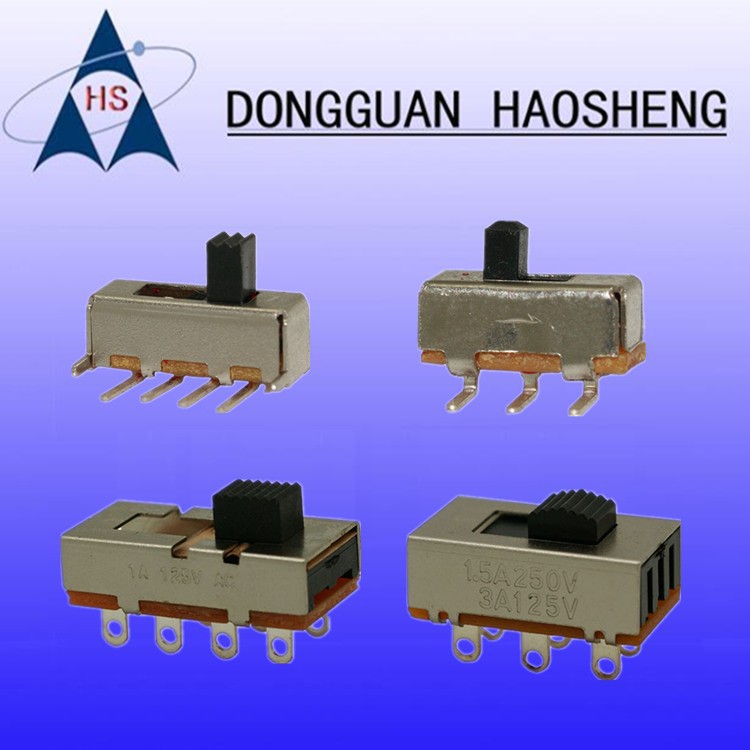 销SS12E05/SS23D03G5拨动开关滑动开关直拨侧拨带螺孔位大小电流