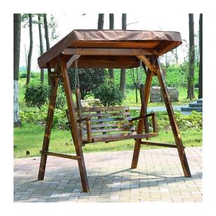 Anti-Corrosion Solid Wood Swing Outdoor Courtyard Double Rocking Chair Kidsren's Hanging Basket Balcony Swing Indoor Leisure Home