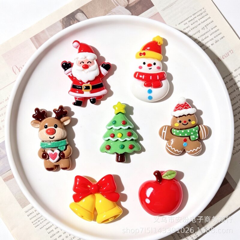 New Christmas gift series handmade DIY phone case, clog shoe accessories, resin materials New Christmas gift series handmade DIY phone case, clog shoe accessories, resin materials