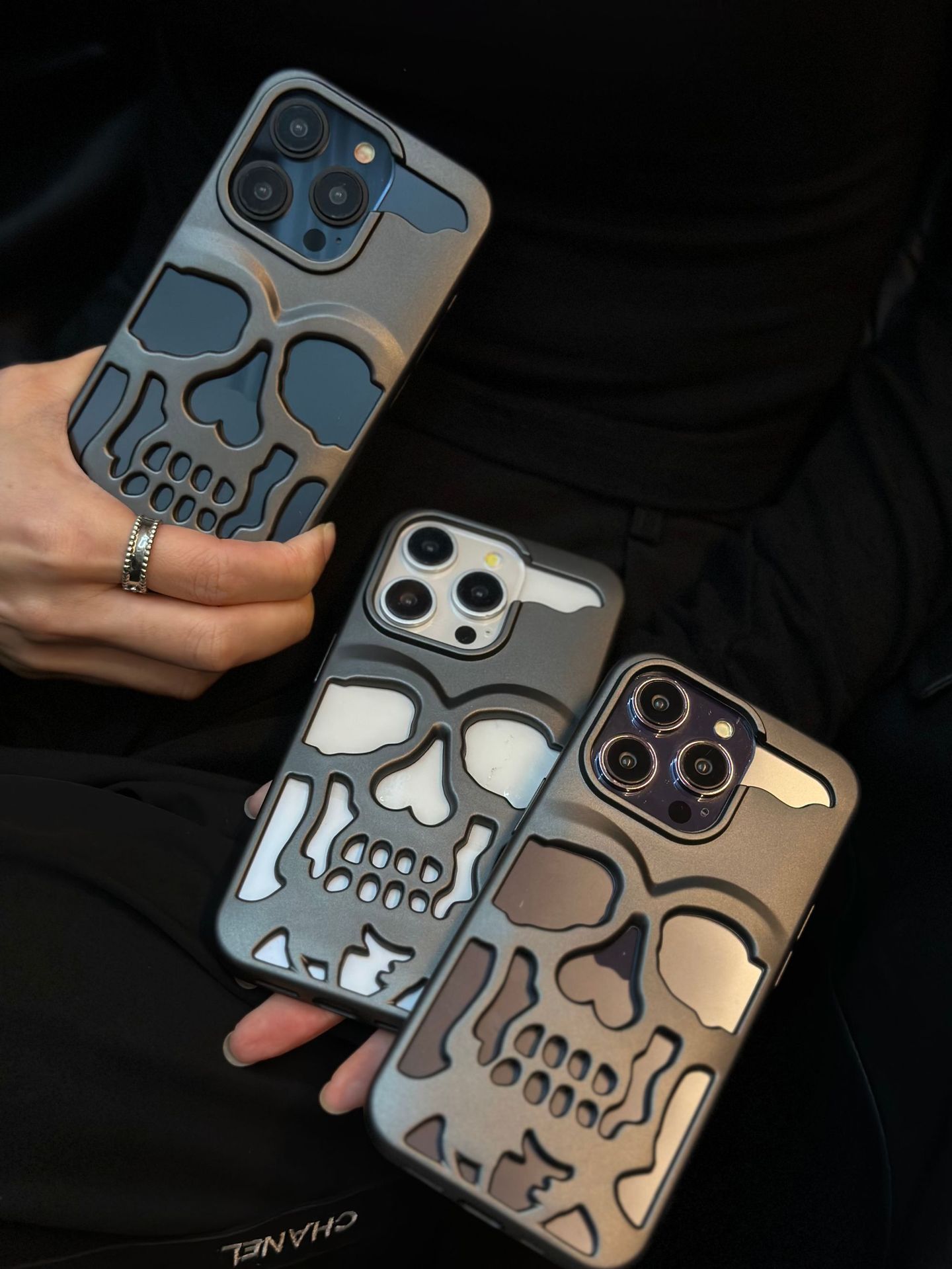 Skull Phone Case For Iphone 16 Pro And 17 Max Matte Purple_voghion.com