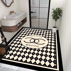珪藻土フロアマット、小さな香りの玄関ドアマット、カット可能、洗える、厚みのある滑り止めバスルームマット
