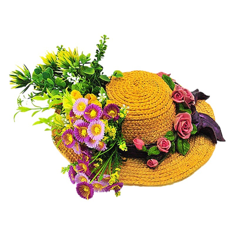 Pastoral al aire libre país resina ratán-como sombrero de paja decoración Nido de Pájaro pieza colgante Villa jardín decoración patio decoración del paisaje