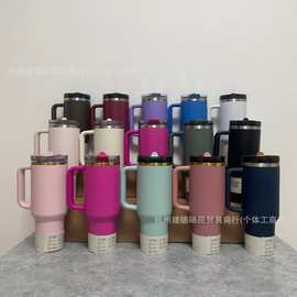 40oz大容量汽车杯户外便携式带手柄水杯304不锈钢保温保冷冰霸杯