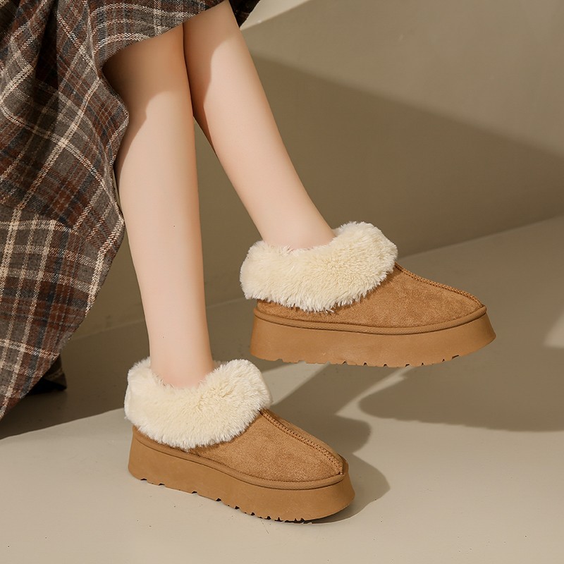 2025年新作 レディース スノーブーツ 冬用 裏起毛 厚底 滑り止め 暖かい ダブルコットンシューズ 東北地方向け