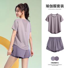 速干健身服套装女宽松显瘦夏季户外跑步服2025新款专业跳绳运动服