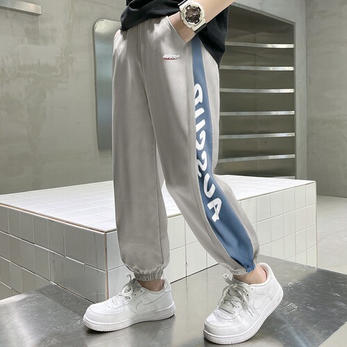 Boys 'ice silk summer thin anti-mosquito pants children's summer pants summer sports big boys' summer summer quick-drying pants