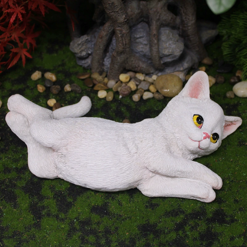 Трансграничные смолы Ремесла Сад Микро пейзаж украшение подарок дом гостиная настольное моделирование милый котенок Украшения