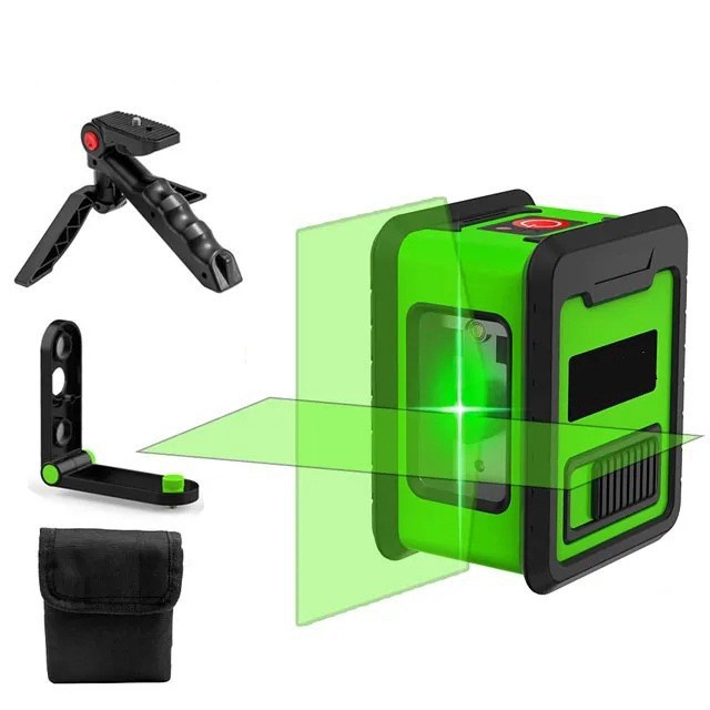 Nivel Láser de Dos Líneas Transfronterizo, Medidor de Nivel de Luz Potente, Nivel Láser de Autonivelación Específico para Exteriores.