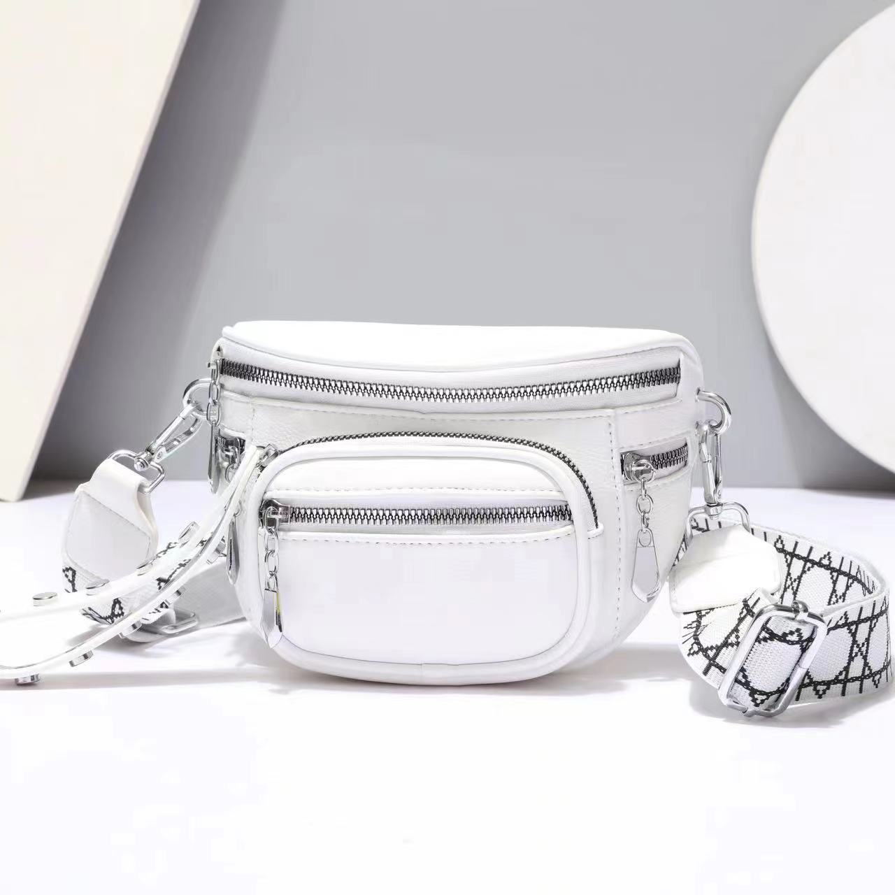 2024 nuevo bolso de hombro de moda bolso de cuero suave bolso de verano versátil textura de mujer bolso de cintura ligero bolso de mujer