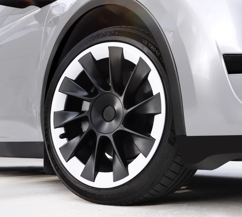 Suitable for Tesla Model Y Wheel Hub Cover 20inch Protective Cover Cyclone Wheel Rim Modification Accessories Black Other