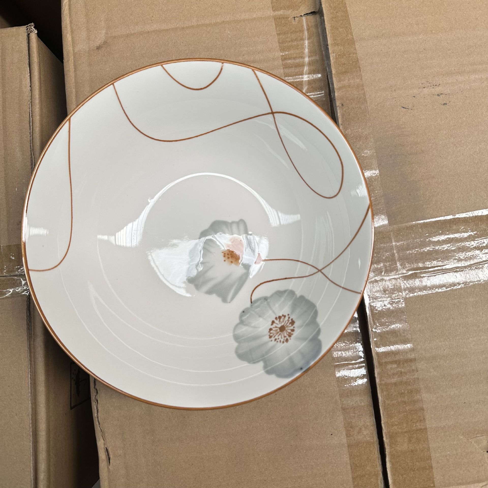 Shanxi cerámica impresión al por mayor de 8 pulgadas cuenco esmaltado cuenco colorido dos yuanes tienda de compra múltiple