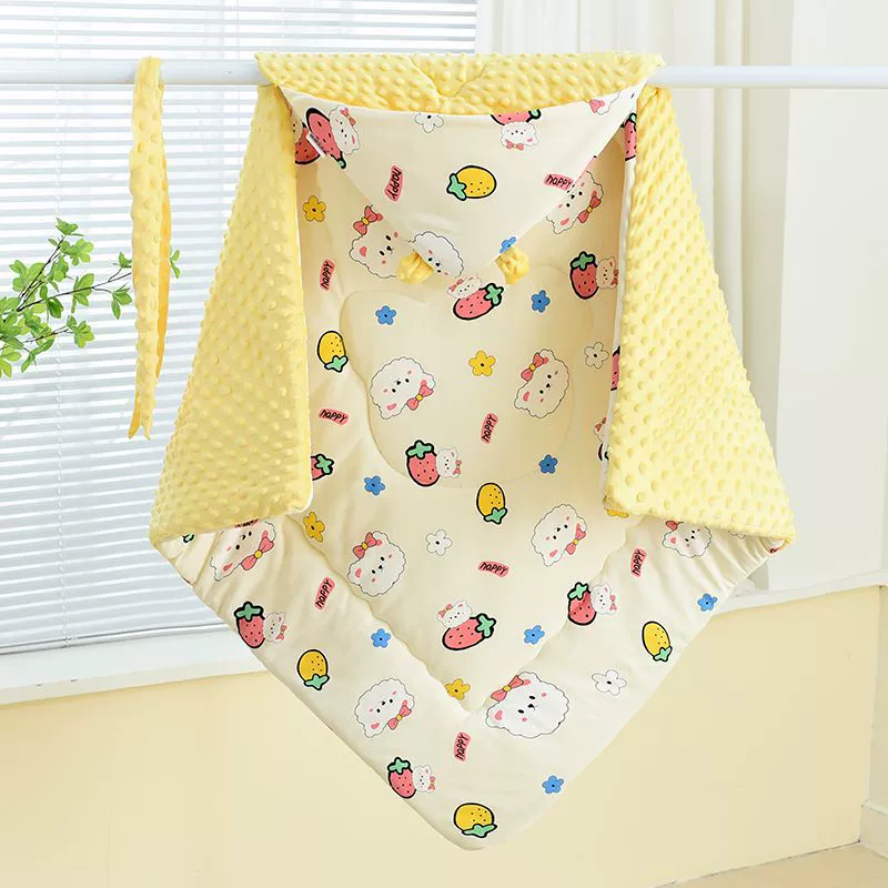 Cotton children's winter warm duvet for new born to go out