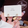 Silver needle, fashionable earrings from pearl, cute accessory, silver 925 sample, internet celebrity