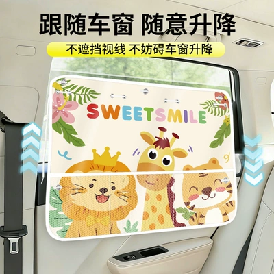 Car curtains, mesh pocket