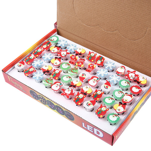 Christmas gifts for children, small gifts, Christmas luminous rings, toys decoration, kindergarten gifts for friends and students, wholesale