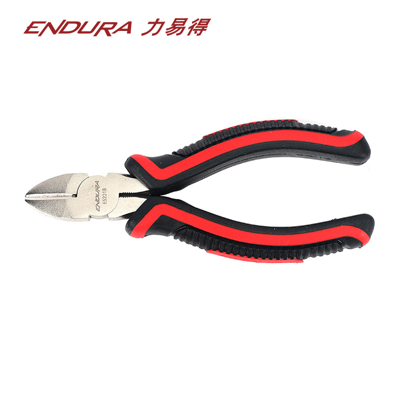力易得 双色柄美式斜嘴钳 E5221B
