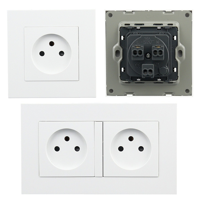 86型/146型以色列标准三孔暗装墙壁插座 1位/2位巴勒斯坦电源插座