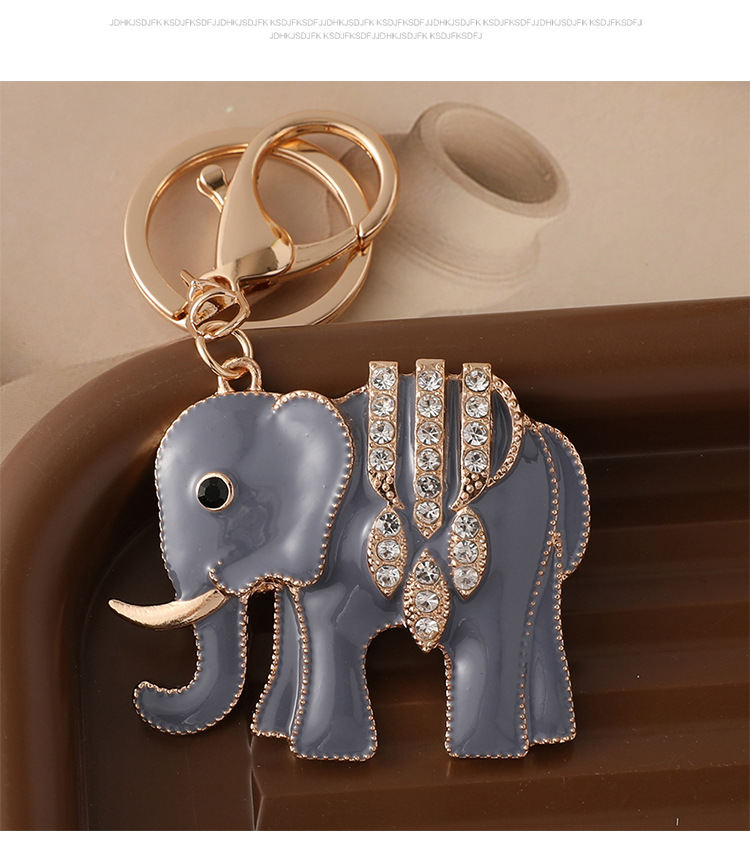Modern Style Zinc Alloy Elephant Unisex Bag Pendant Keychain display picture 3