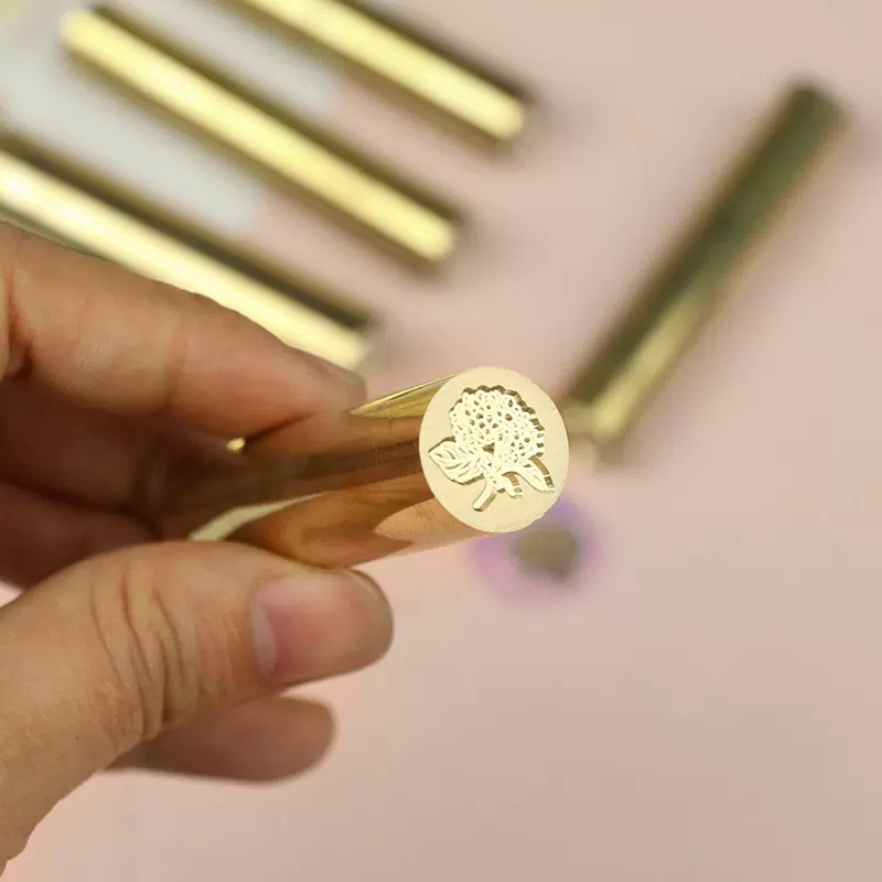 印章定做小铜柱加工定制图案迷你火漆印章蜡封来图定刻厂家批发