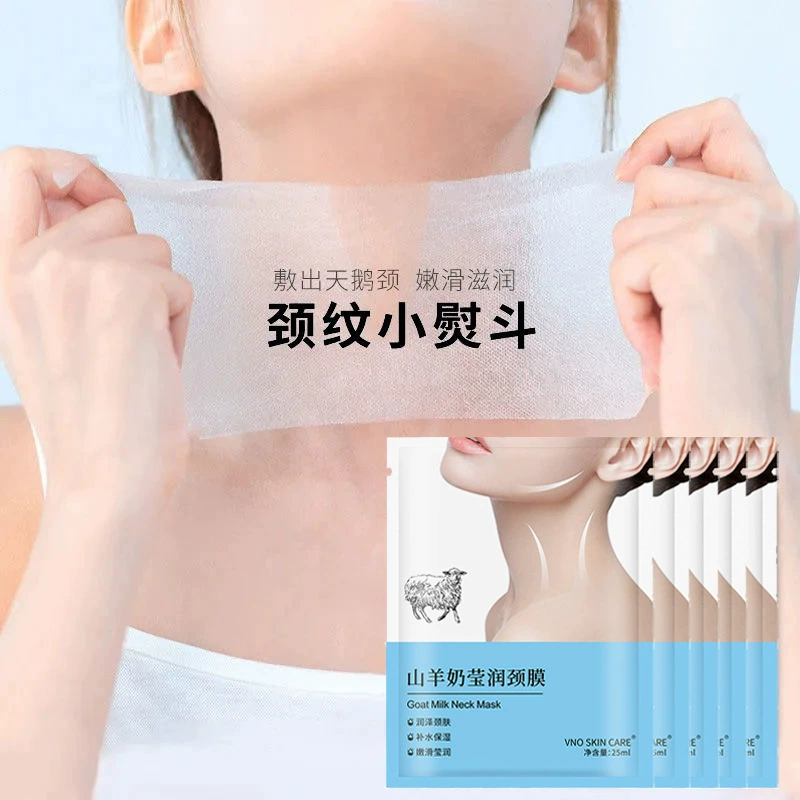 VNO Маска для шеи из козьего молока, пластырь с выцветающими линиями шеи, увлажняющий и увлажняющий уход за шеей, маска для шеи, салон красоты, специальная подлинная