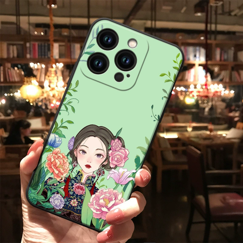 Чехол совместимый с Apple, чонсам, iPhone15, iPhone15 Pro, чехол для телефона, силиконовый iPhone12 Pro, 14promax