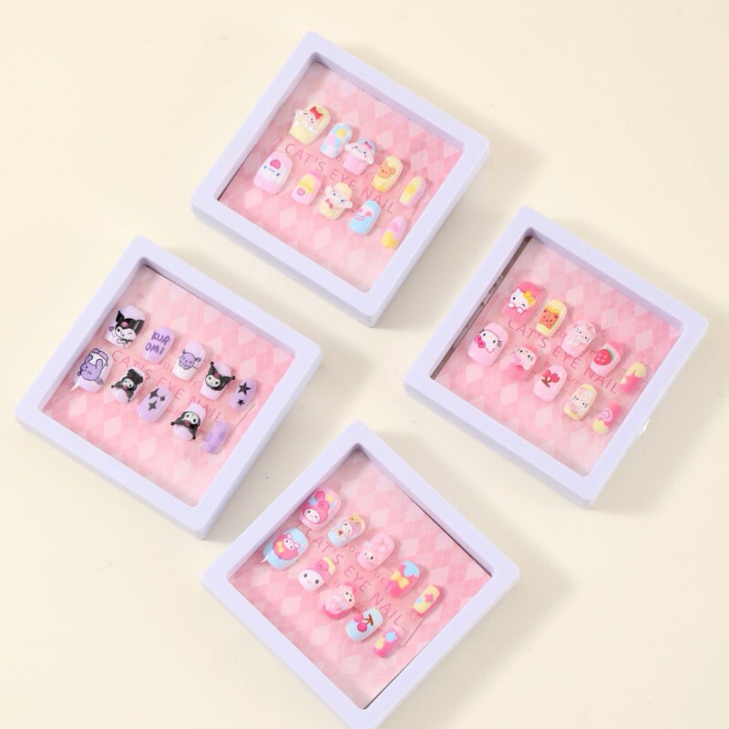 New Cartoon Stereo Nail suit Patch Cute Wear Nail Paste Children Nail Decoration Paste Wholesale