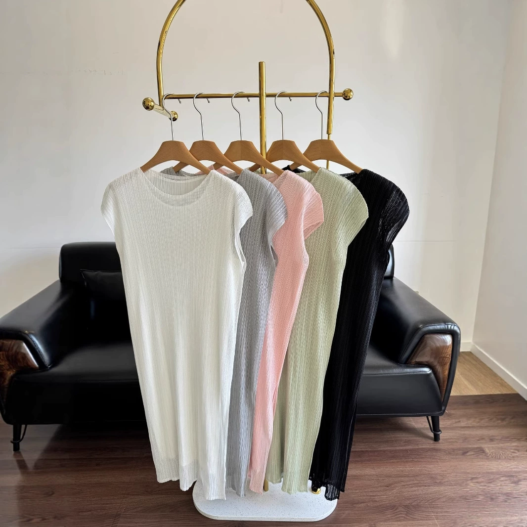 25ss ранняя весна новое женское длинное платье из сетки со складками и вырезами 250611