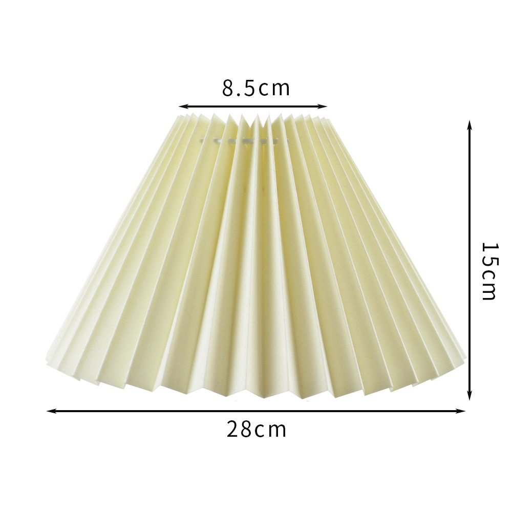 28cm vintage retro plisado pantalla Shell tela PVC creativo B & B Hotel DIY accesorios de iluminación E27