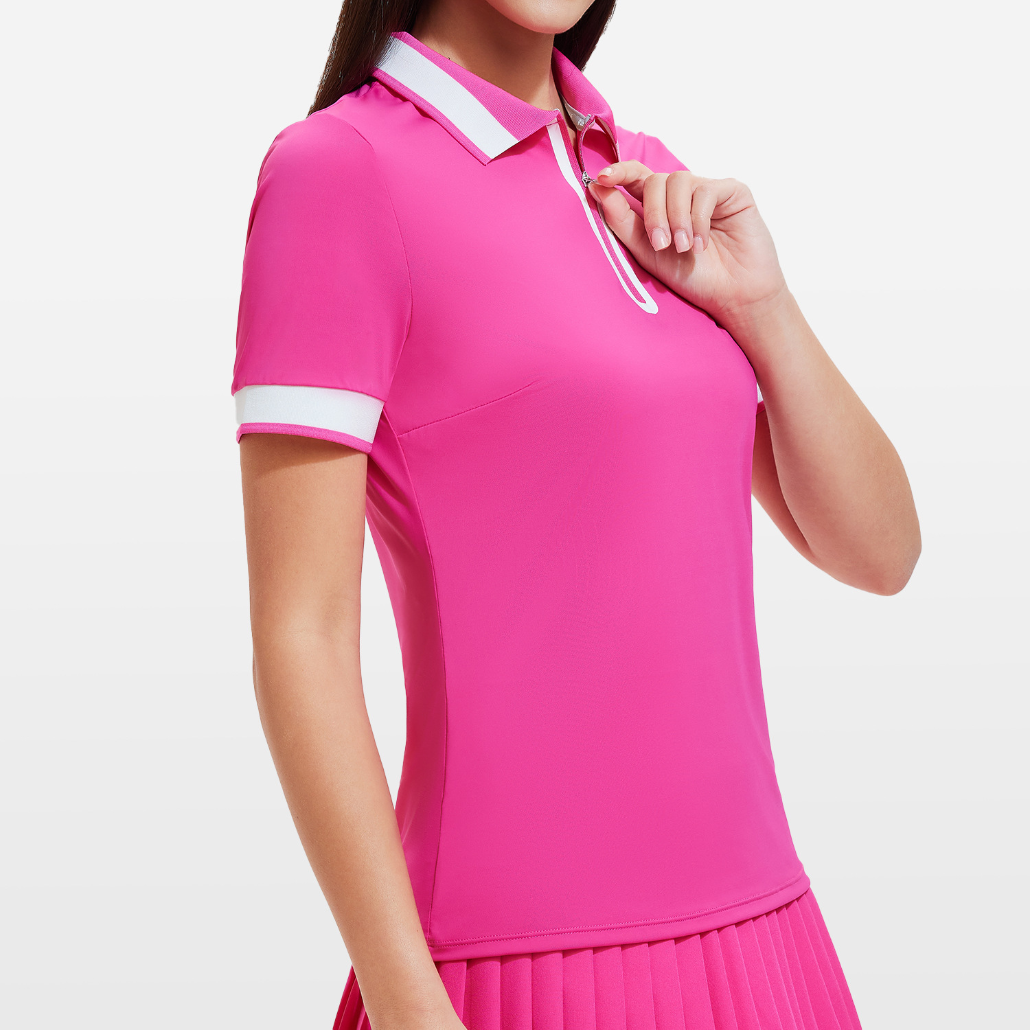 Camiseta deportiva de nuevo estilo de verano para mujer, camiseta de fitness delgada y transpirable, camiseta de polo de manga corta de tenis y golf de alta gama