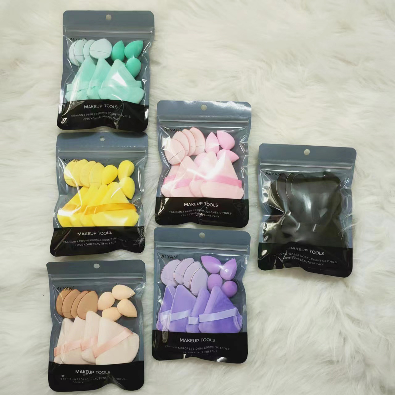 143g Weight Makeup Puff Makeup Tools Types 1 Set Quantity Sponge Material Solid Color Pattern Simple Style Style Simple Style Solid Color Sponge Makeup Puff 1 Set 10