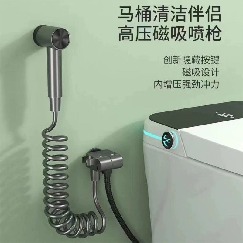 Трансграничный полностью медный Магнитный всасывающий Туалет компаньон стиральная машина для унитаза пистолет-распылитель костюм Туалет под давлением смывной Кран угловой клапан