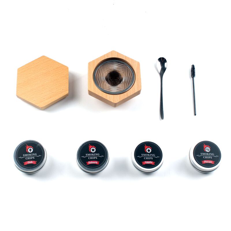 現物アマゾンスモーク器スモーク木蓋多味木屑スモーク器木製カクテルスモークセット|undefined