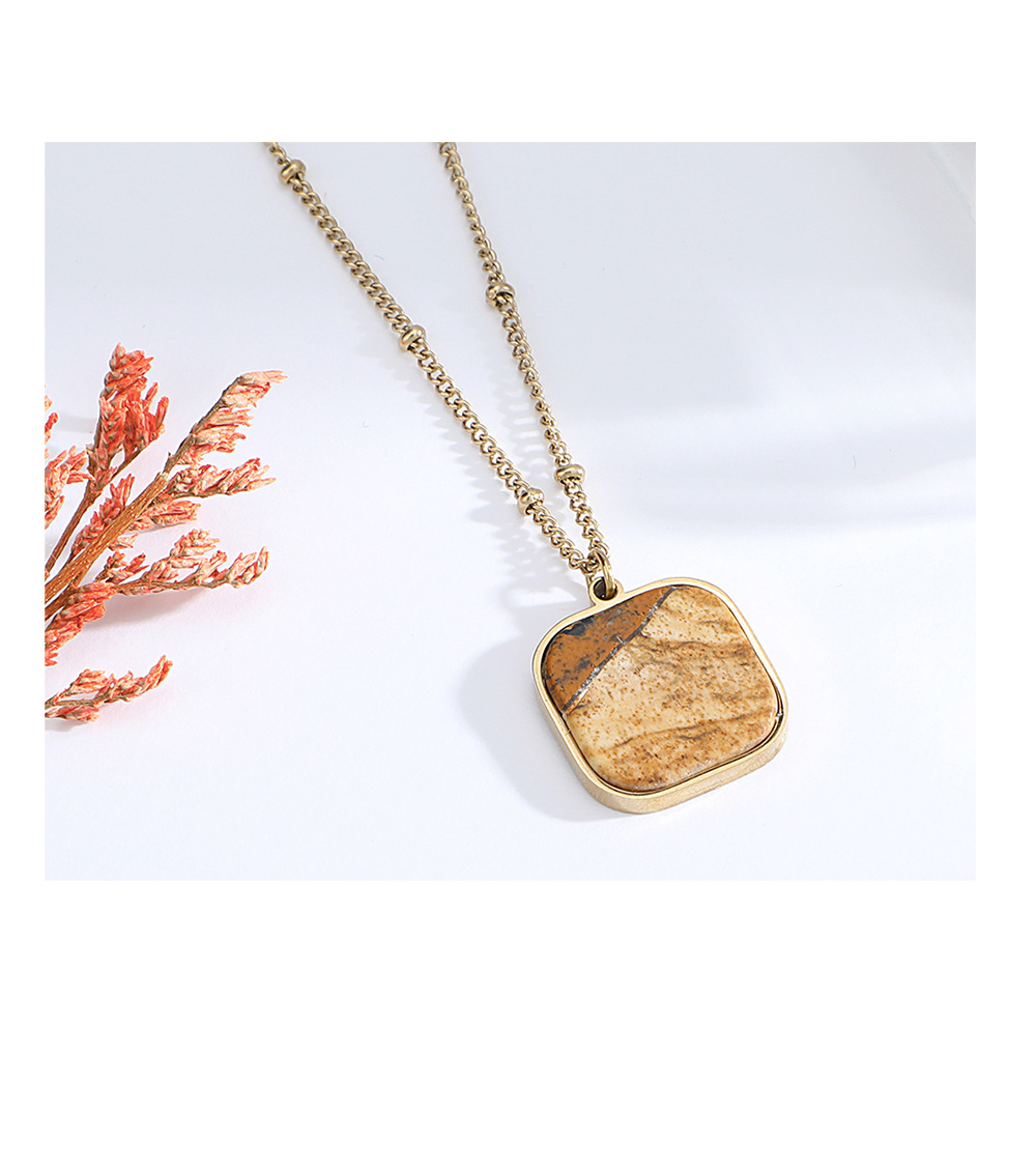 Geometric  Style Stainless Steel Titanium Steel Pendant Necklace Wholesale display picture 5