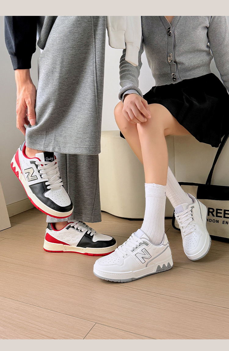 Giày sneaker nam nữ cổ thấp phong cách cổ điển phối màu đen trắng — 828 Đen Trắng chi tiết 14