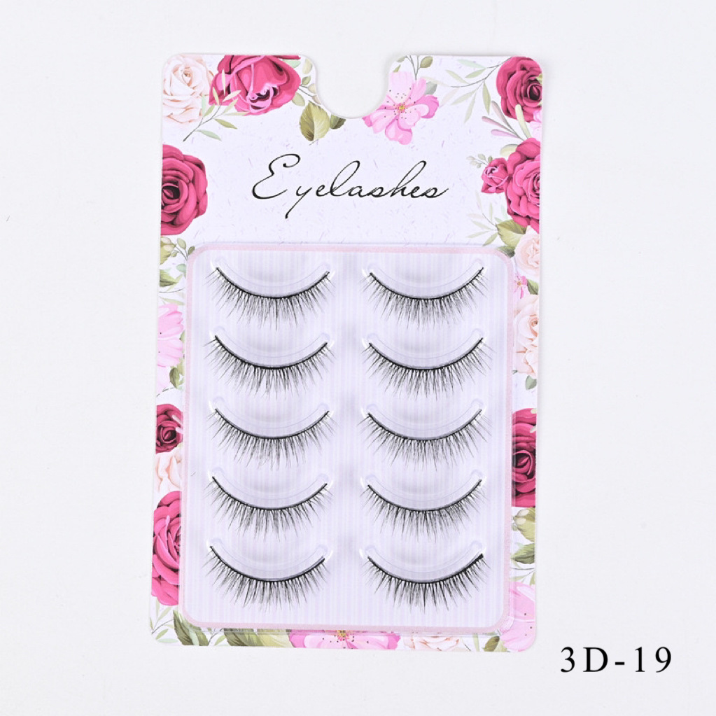 Comercio exterior europeo y americano grueso rizado 3D desordenado para el cabello, pestañas postizas, pestañas delgadas naturales al por mayor