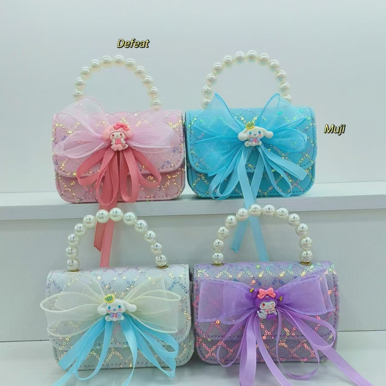 Bolso de mano de perlas de Melaty bolso de accesorios de cinturón, bolso de princesa de niños, bolso de Año Nuevo, bolso pequeño