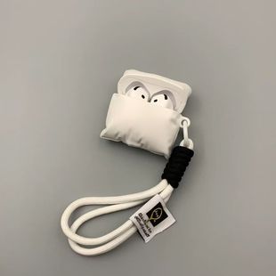 Apple, creative white silicone compatible pillow, iPhone4, headphones, protective case, 3
