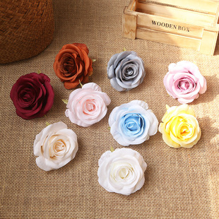 9 cm diameter simulation rose head round head rose new product wedding car arrangement Valentine's day gift box