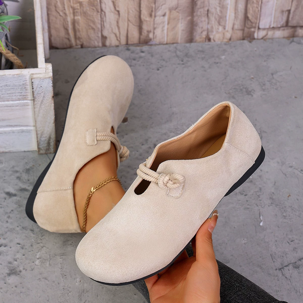 Женские замшевые туфли с округлым носом (Birkenstock), лоферы на плоской подошве, весна/осень 2025, 36–43