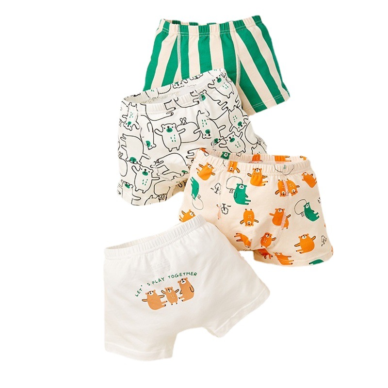 Ropa interior de los niños clase un algodón puro antibacteriano dibujos animados y niñas Boxer shorts al por mayor