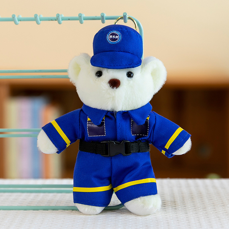 Uniforme de policía de emergencia de bomberos de policía Teddy Bear muñeca Jewel muñeca juguete de peluche regalo