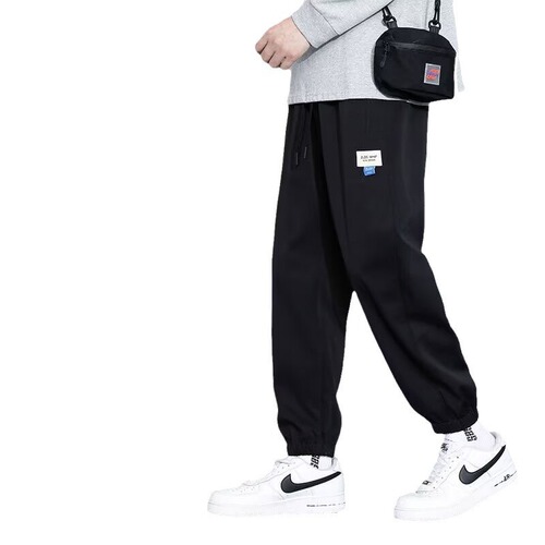 Men's spring and autumn style sports tying feet autumn and winter men's pants summer trendy brand 2025 new casual pants men's style