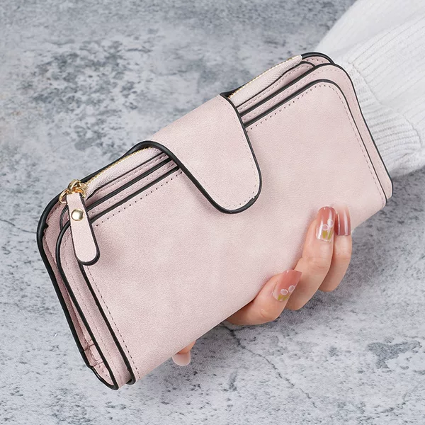 Cross-Border Hot Selling Long Buckle Women's Wallet Coin Purse Multi-Color Card Slot Mobile Phone Bag Clutch Bag Card Holder Wallet