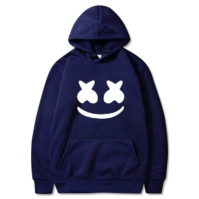 European and American Cross-Border Hot Selling Marshmallow Band Smiley Face Marshmello Printed Men's Sweatshirt Hoodie Pullover European and American Cross-Border Hot Selling Marshmallow Band Smiley Face Marshmello Printed Men's Sweatshirt Hoodie Pullover