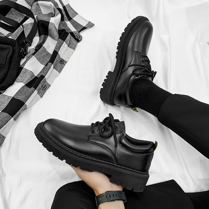 Otoño nuevos zapatos de cuero hombre casual zapatos de derby vestido de negocios boda novio pies anchos trajes de estilo de puerto zapatos de moda