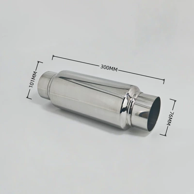 steel resonator exhaust pipe | Exhaust pipe - 03-123076-interface-300-long-straight-through